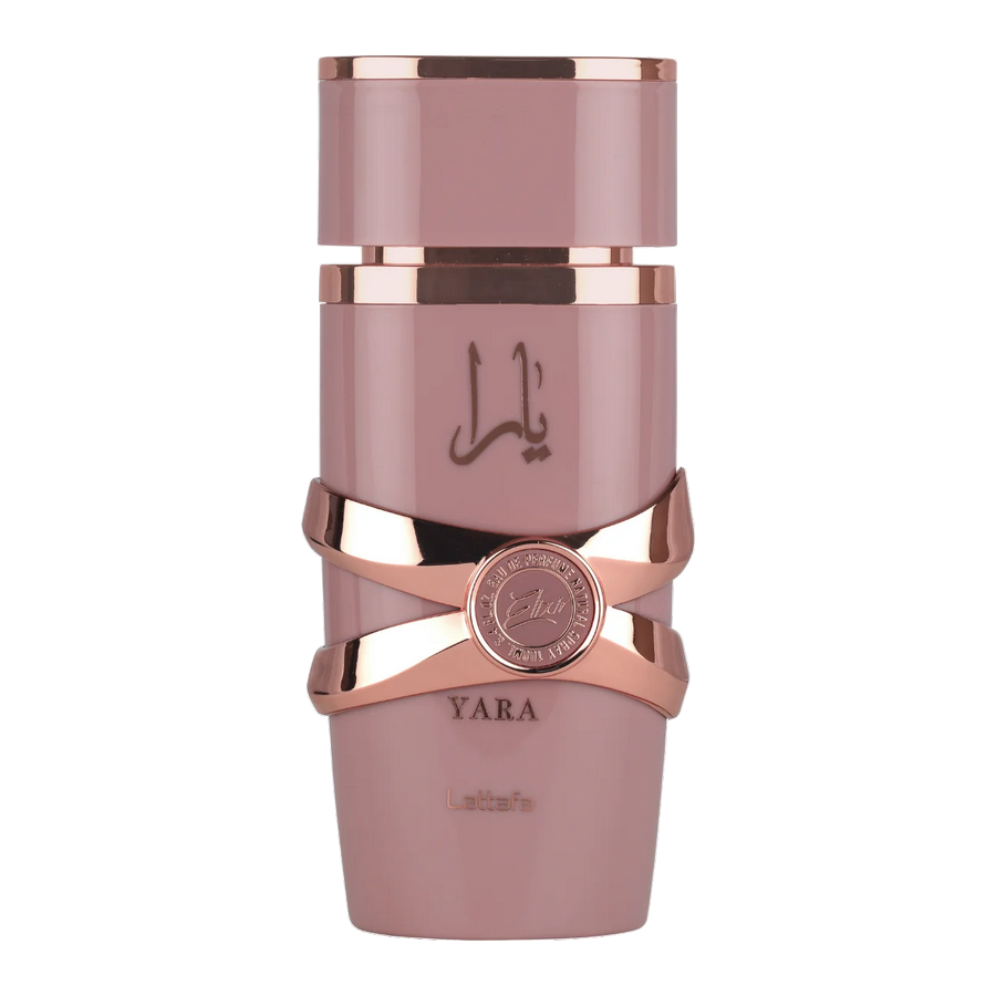Lattafa Yara Elixir Eau de Parfum 100ml bottiglia rosa vista frontale