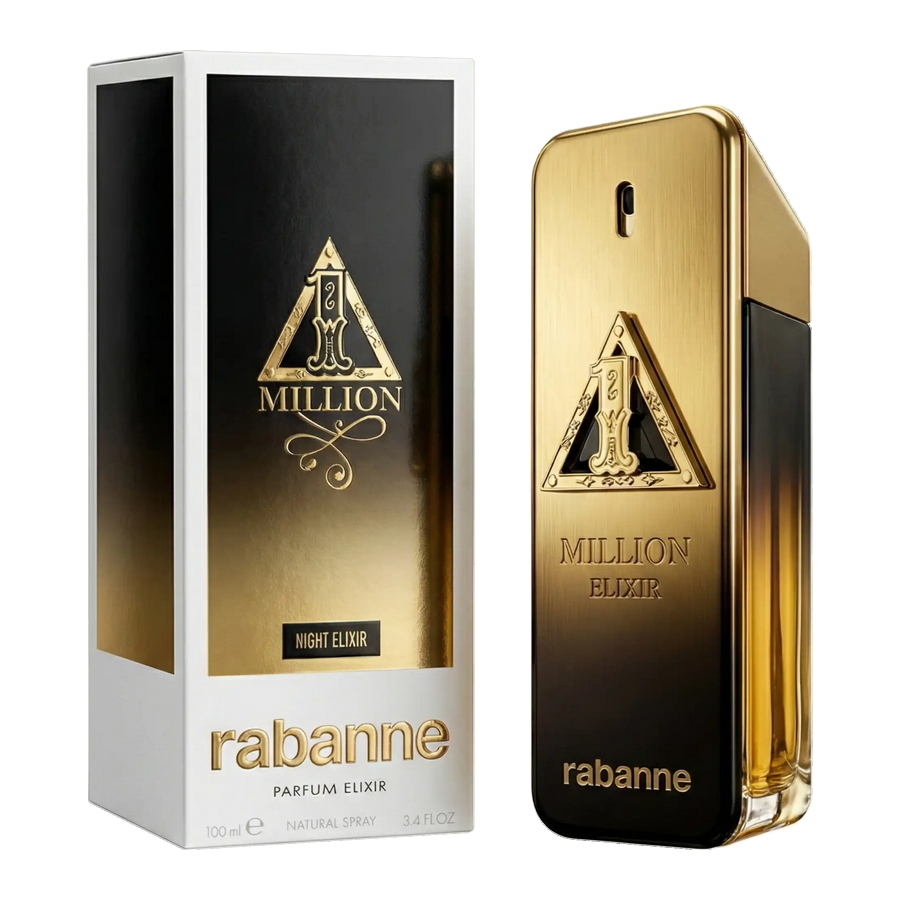 Rabanne 1 Million Night Elixir Elixir Parfum 100ml dettaglio flacone e scatola