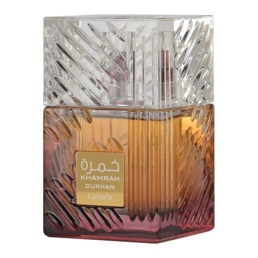 Lattafa Khamrah Dukhan Eau de Parfum 100ml bottiglia vista frontale