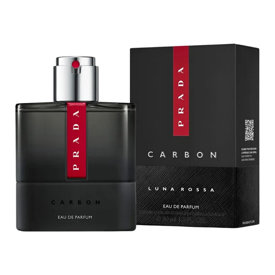 Prada Luna Rossa Carbon Eau de Parfum 50ml dettaglio flacone e scatola