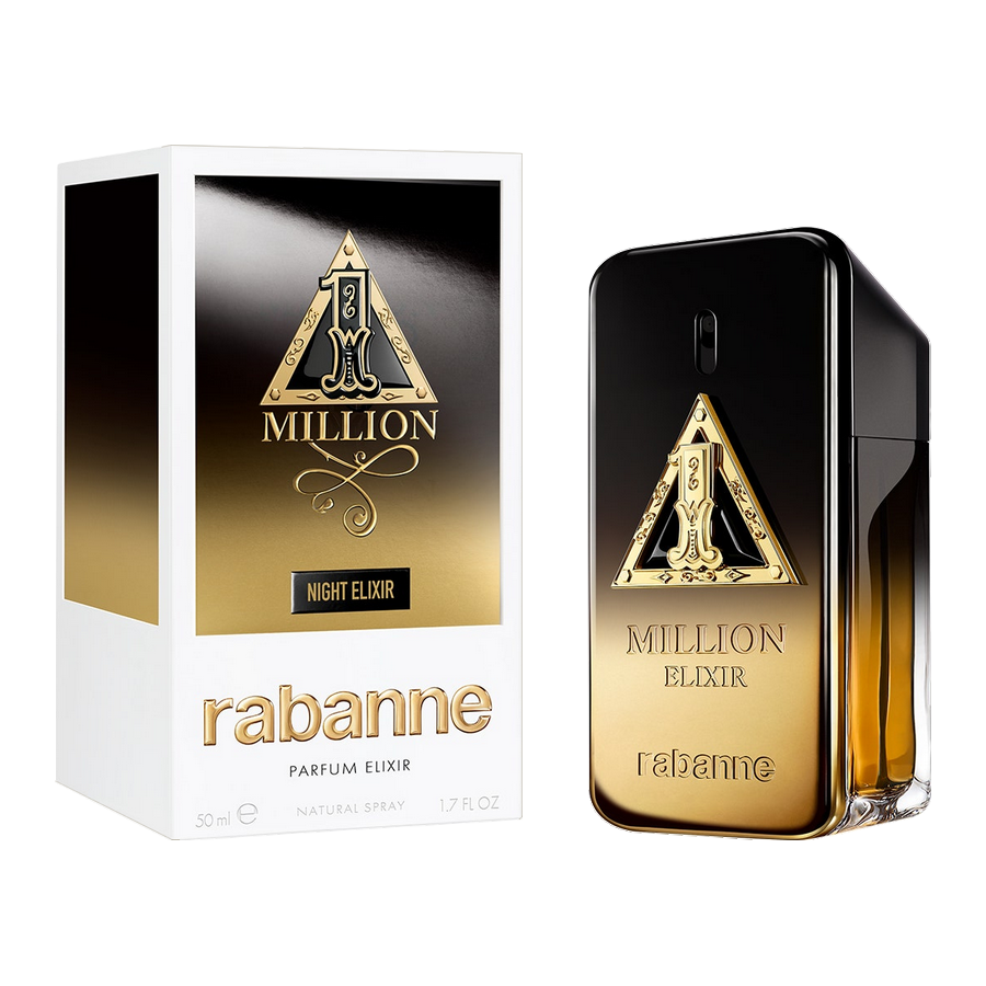 Rabanne 1 Million Night Elixir Elixir Parfum 50ml dettaglio flacone e scatola